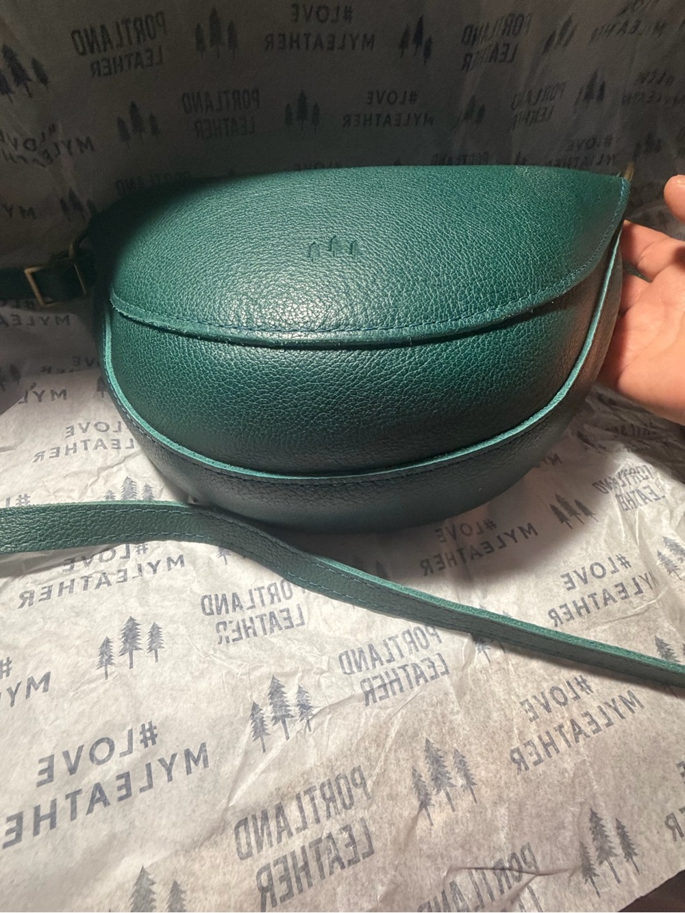 Portland Leather Koala sea glass Crossbody/sling Bag - Picture 5 of 8